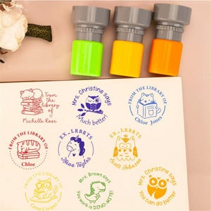 Timbro personalizzato per insegnanti con animali, regalo per insegnanti, dalla classe di, timbri di incoraggiamento, timbro con commenti per insegnanti, timbro con le migliori recensioni per insegnanti,