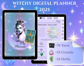Agenda Digital Bruja 2025 — Fluye con la Luna. Manifiesta con Magia.