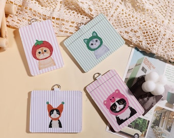Schattige kat, gepersonaliseerde ID-badgehouder, badgehouder, ID-houder, zachte houder, cadeau leraar, kaartbeschermer, badgehouder verpleegkundige/dokter/student