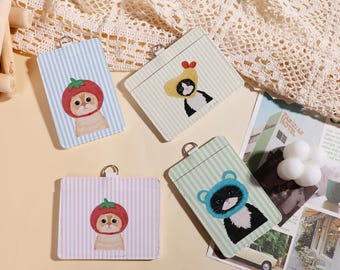 Schattige kat, gepersonaliseerde ID-badgehouder, badgehouder, ID-houder, zachte houder, cadeau leraar, kaartbeschermer, badgehouder verpleegkundige/dokter/student