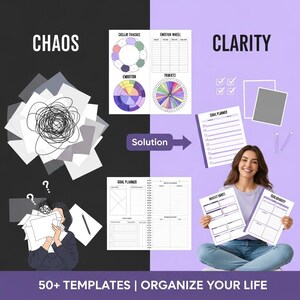 AuDHD Planner | 150+ Printable Templates for ADHD & Autism Adults (PDF, Canva)