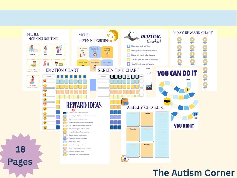 Autism Reward Chart Bundle | Positive Reinforcement & Behavior Tracking ...
