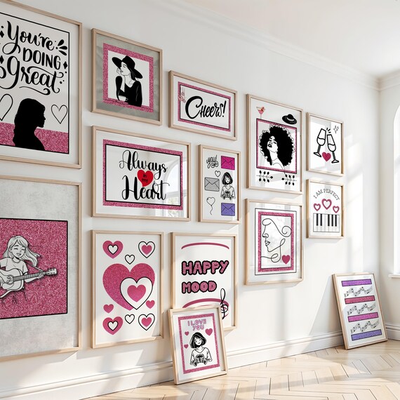 Feminine Pink Wall Decor- Printable Poster Collection