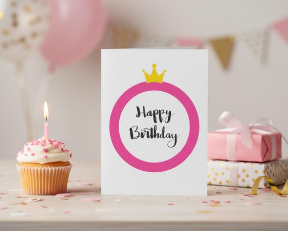 2 Printable Birthday Cards, 5x7 Foldable greeting cards