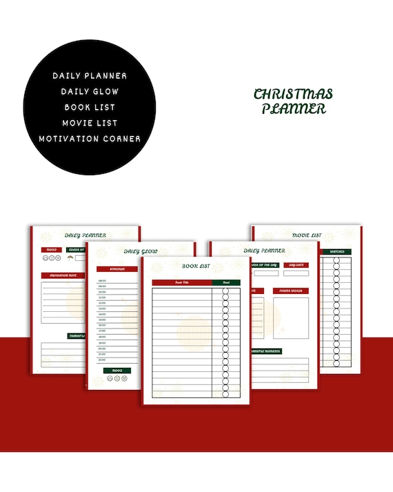 Christmas Daily Planner 2026: Holiday Organizer (Printable PDF)