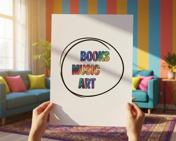 Books Music Art Diagram Printable poster