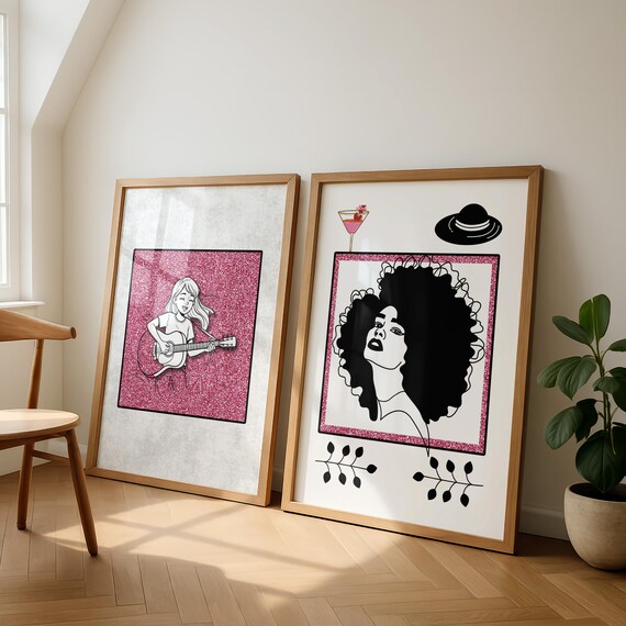 Pink Aesthetic Gallery Wall-Printable Poster Pack