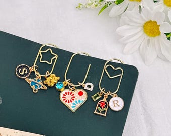Custom Paper Clip Bookmark, Journal Notebook Planner Charms Accessories, Page Saver Holder, Bookish Gift for Book Lover