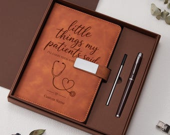 Personalized Nurse Graduation Gift, Custom Leather Nurse Journal With Pen, RN Gift, Nursing Student Gift, New Nurse Gift, Nurse Appreciation