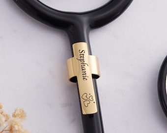 Personalized Cross Stethoscope Name ID Tag, Engraved Stethoscope Charm Accessories, Nurse Practitioner Gifts, RN Medical Gift