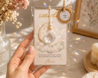 Personalized Baby Loss Memorial Suncatcher, Angel Baby Keepsake Gift, Pregnancy Loss Remembrance, Crystal Rainbow Window Hanging