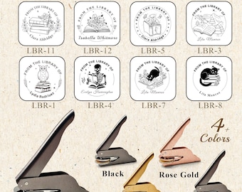 Personalized Book Embosser, Ex Libris Stamp, Personalized Library Stamp, Book lovers Gift