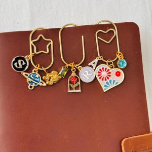 Custom Paper Clip Bookmark, Journal Notebook Planner Charms Accessories, Page Saver Holder, Bookish Gift for Book Lover