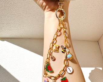 Charm para teléfono personalizado, cadena para teléfono personalizada, pulsera para teléfono, correa para teléfono, charms para teléfono, accesorios para teléfono, regalo para teléfono DIY para ella