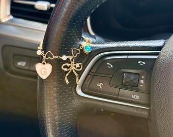 Custom Car Charm, Personalized Steering Wheel Chain, Car Accessories, Unique Car Gift, Car Jewelry, Christmas Gift For Her