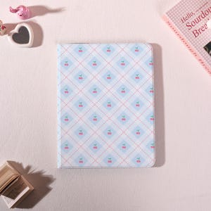 Blue Gingham Cherry iPad Case with Auto Wake for iPad Pro 2025 13" 11",iPad Air 7/6/5th,iPad 7/8/9th Mini 8.3" 7.9" Cover,Personalized Gift