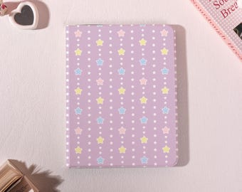 Lavender Star Stripe iPad Case with Auto Wake for iPad Pro 2025 13" 11",iPad Air 7/6/5th,iPad 7/8/9th Mini 8.3" 7.9" Cover,Personalized Gift