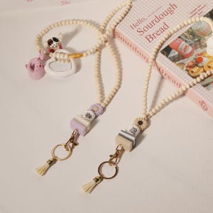 Book&Daisy Handmade ID Lanyard,Teacher Badge Daisy, Nurse Lanyard,ID Holder,Nurse Teacher Gift,Cute Badge Holder,Braided Lanyard Jewelry