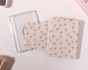 Red Bow Pattern Detachable Magnetic Kindle Case,360-Degree Rotating & Detachable Kindle Case,Kindle Paperwhite 10/11/12th Cover,Custom