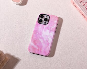 Pink Purple Watercolo iPhone Tough Case,Personalized MagSafe Phone Case,iPhone 17e 17 16 15 14 13 Pro Max Plus Mini Case,iPhone Accessories
