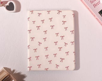 Red Bow Pattern iPad Case with Auto Wake for iPad Pro 2025 13" 11",iPad Air 7/6/5th,iPad 7/8/9th Mini 8.3" 7.9" Cover,Personalized Gift