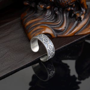 Minimalist Sterling Silver Open Band Ring, Handmade Adjustable Ring for Men & Women, Modern Unisex Statement Jewelry