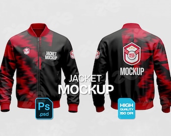 Bomber Jacket Mockup PSD: Editable Streetwear Template (Digital Download