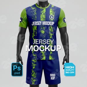Soccer Jersey Mockup PSD: Editable Football Kit Template (Digital Download)