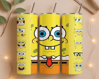 Funny Cartoon Face 20oz Tumbler Wrap (Digital Download)
