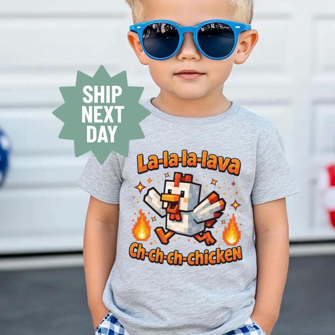 Lava Chicken Movie Shirt, Game Character Sweater, Boy Funny Shirt, Gamer Chicken Shirt, Funny Riding Chicken Tee, Cute Gaming Kids Shirt
