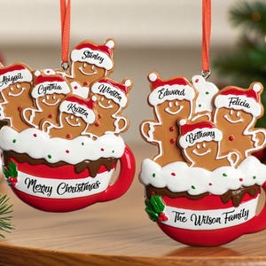 Personalized Gingerbread Christmas Ornament 2025, Custom Resin Family Ornament, Custom Christmas Gift,Personalized Xmas Gift,Christmas Decor