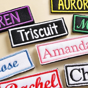 Custom Name Patch-Personalized Name Tag Embroidered Iron For your backpack-uniform-shirt-apron-coveralls- jacket-vest or Robes