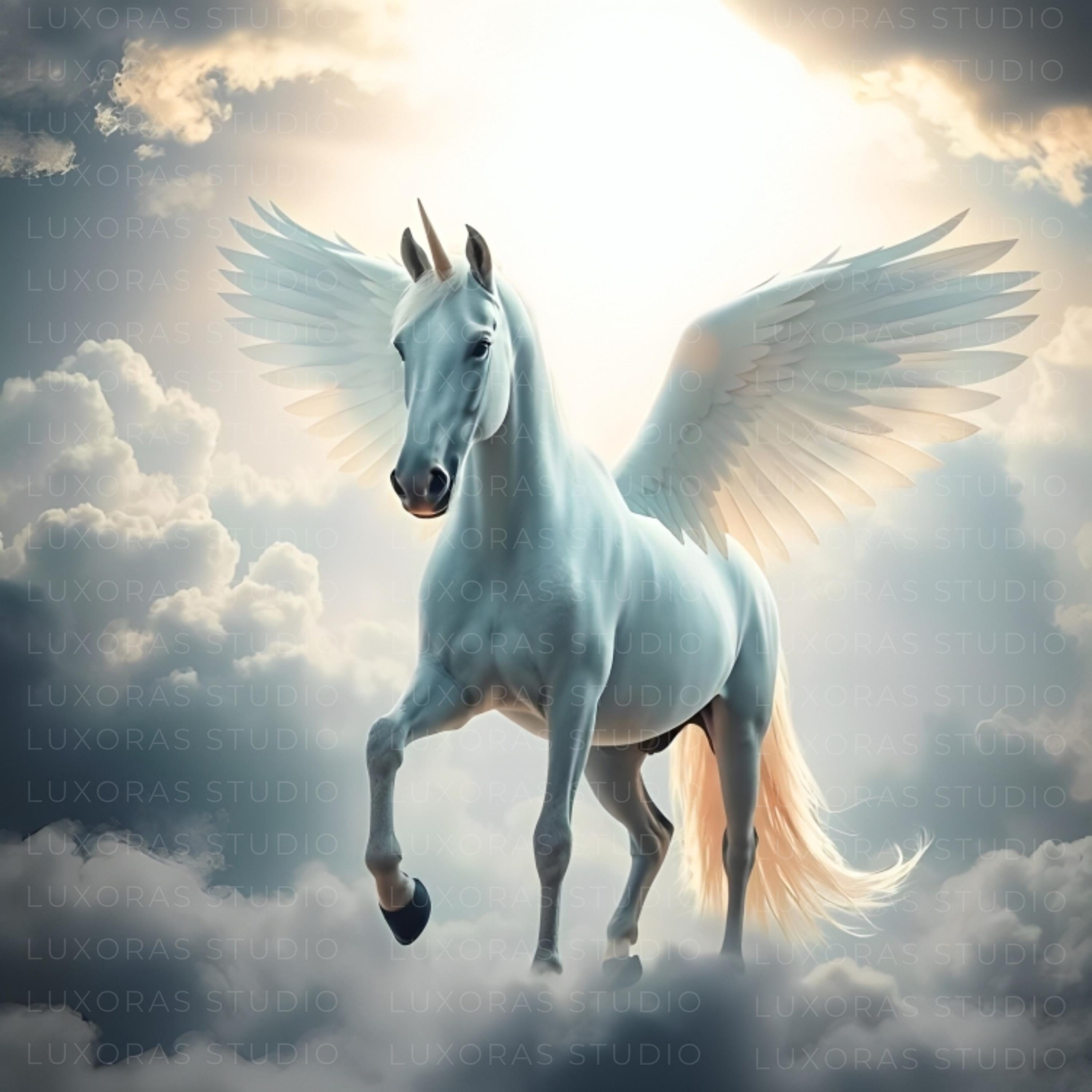 Mystical Pegasus Unicorn PNGS | Majestic Winged Horse | Fantasy ...