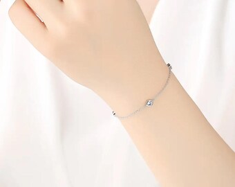14K Gold Three-Stone Lab-Grown Diamond Bracelet – Elegant Jewelry