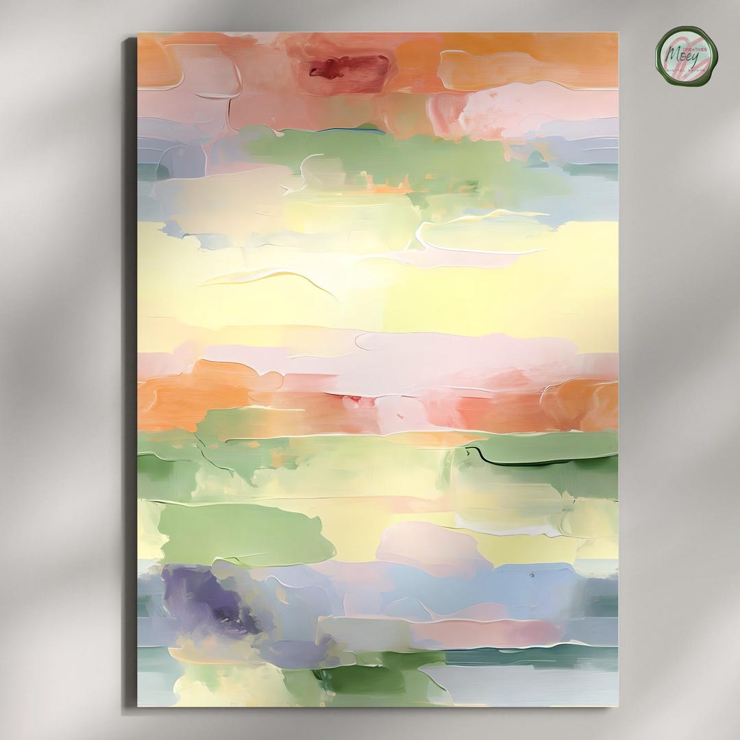 Modern Pastel Abstract Color Field Painting Printable Wall Art, Rothko ...