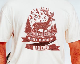 Funny Hunting Dad Shirt: Comfort Colors Deer Graphic Tee