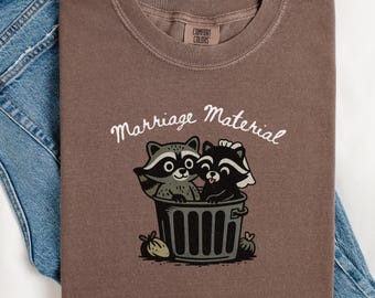Funny Bride To Be T-Shirt, Raccoon Engagement Graphic Tee, Engagement Gift For Her, Wedding Announcement, Couples Shirts