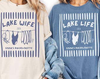 Lake Bachelorette Party T-shirt, Lake Weekend Bach Shirt, Lake Club Bachelorette Tee, Camping Bach Top, Outdoorsy Bridal Party Shirt