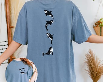 Maglietta Orca, maglietta Balena, maglietta grafica Ocean Life