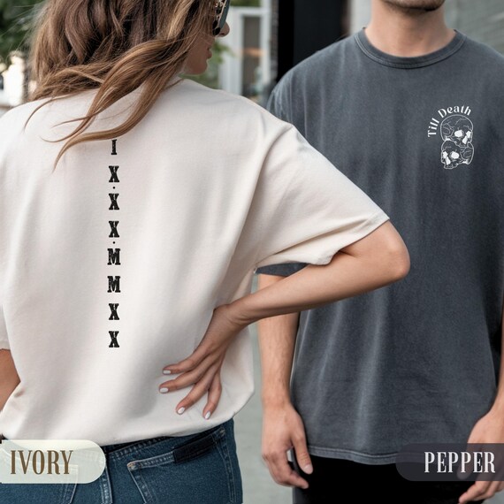 Personalized Engagement Shirt, Gothic Fiancée Gift, Wedding Gift for Bride and Groom, Custom Engagement Announcement T-shirt, Couples Shirt