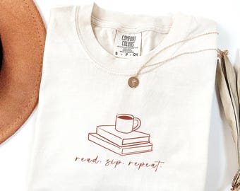 Coffee and Book Lover T-Shirt, Book Lover Gift, Gift for Reader, Reading Lover Tee, Gift for Book Lover