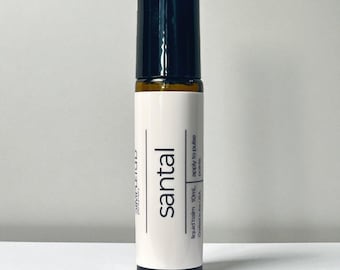 Santal 33 Inspired Fragrance Oil Roll-On: Creamy Sandalwood Scent, Vegan 10mL