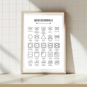 Washing instructions / washing symbols German for self-printing