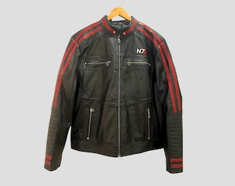 Mass Effect N7 Leather Motorcycle Jacket: Gamer Biker Style