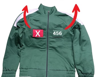 Green Tracksuit Jacket: Customizable Number Cosplay Jacket