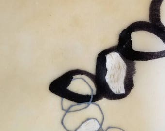 Daily Drawing January 28, 2018 / Fine Art / Interlocking Circles / Mixed Media Drawing with Beeswax
