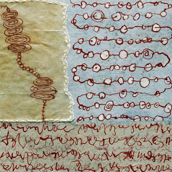 Pearls On A String no.4 / Mixed Media Drawing