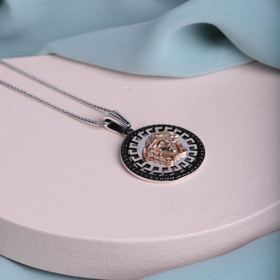 Medusa Pendant Necklace –Handcrafted 925 Sterling Silver Greek Mythology Jewelry – Men's Statement Necklace, Unisex Gift, Boho Gift Neckalce