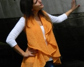 Mohair circular vest / knitted mohair waistcoat/ sleeveless knitted jacket