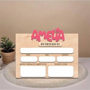 Custom First Day of School Sign,Back to School Sign,Last Day of School Sign,Kids School Sign,First Day of Kindergarten,1st Day of Preschool